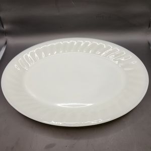 Vintage Fire King Milk Glass Platter w/Swirl Design